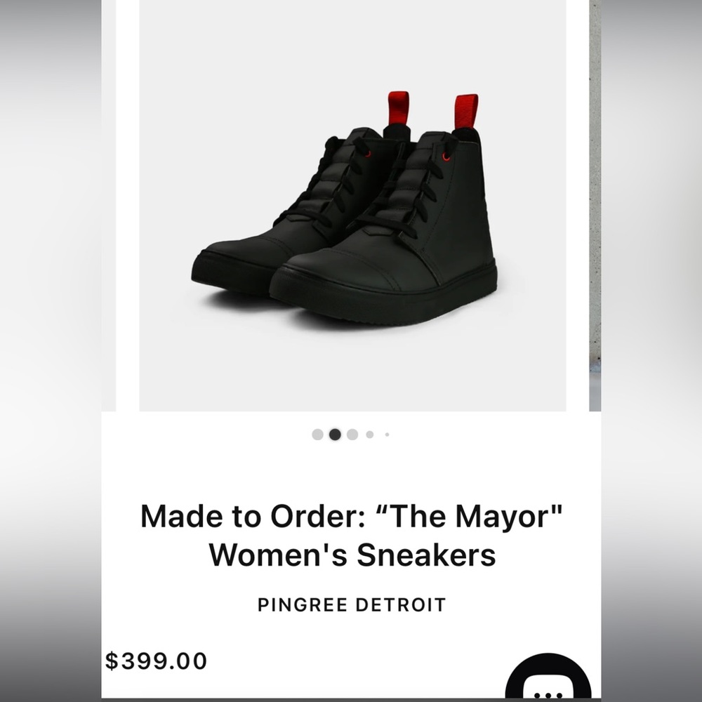 Brand new Pingree Detroit the mayor boots sneakers.